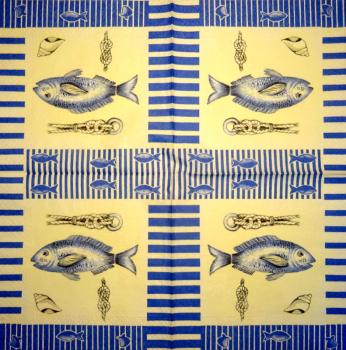 061 Fish - 3-ply - (blue)